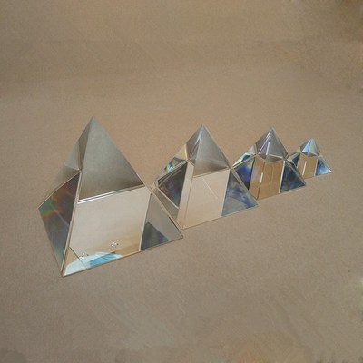 50x50mm 50*50mm K9 pyramid Prism LEens For Physical Experime