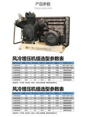 PET吹瓶空压机高压无油增压机30公斤4.0MPAK2/4/6/8立方空气压缩