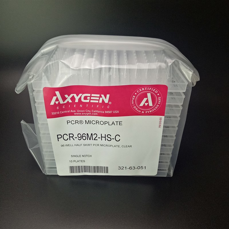 Axygen/爱g思进 0.2ml透明半裙边96孔PCR板带单切角 PCR-96M2-HS-