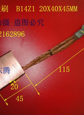 高铜碳刷 风电接地碳刷B14Z1 20X40X45MM. 质量保证