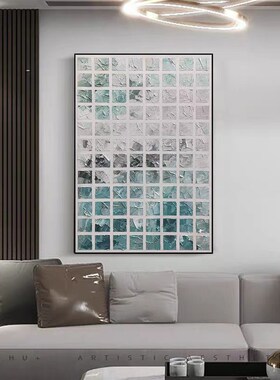 侘寂风手绘厚肌理客厅p背景墙装饰画玄关走廊宫格艺术挂画民宿壁