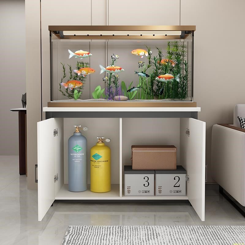 鱼缸底柜客厅鱼缸专用架子t落地鱼缸底座铁艺承重鱼缸桌家用鱼缸