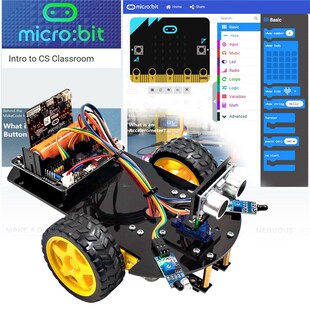 New!  Smart Robot pCar V2.0 including Microbit Board for Mic
