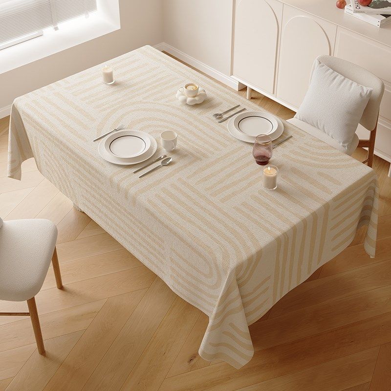 桌布防水防油防烫免洗棉麻长方形餐桌布艺加厚茶几T台布高级奶油,居家布艺,桌布,淘宝优惠券,粉丝福利购,淘宝优惠卷