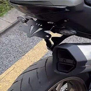 适用春风800NK改o装短尾牌照架 车牌架 加厚不锈钢牌照支架配件