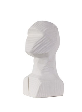 现代北欧家居金属陶瓷黑白色样板A房间客厅人像抽象雕塑电视柜摆