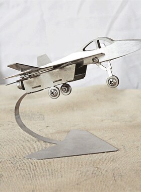 金属组装战斗机模型新款现货做工精细不锈钢切割摆件SYMG战斗机