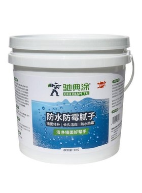 防水防霉腻子内墙n白色补墙膏家装墙面刮白色耐水腻子5kg