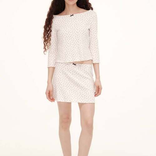 demi et demi【赵露思同款/周雨彤】柔软华夫格上衣短半裙