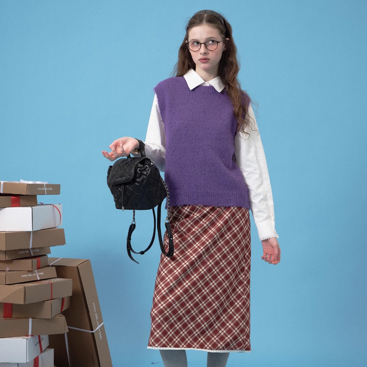 demietreme双色毛针织衫