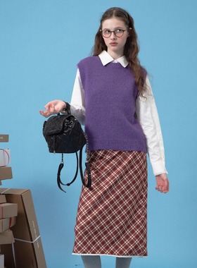 demi et demiLove actually软毛糯绒感针织套头马甲