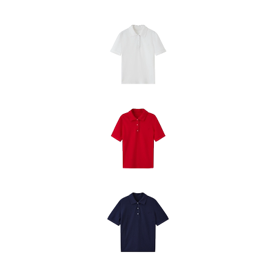demi et demi【赵露思同款】三色翻领刺绣logo针织polo短袖上衣
