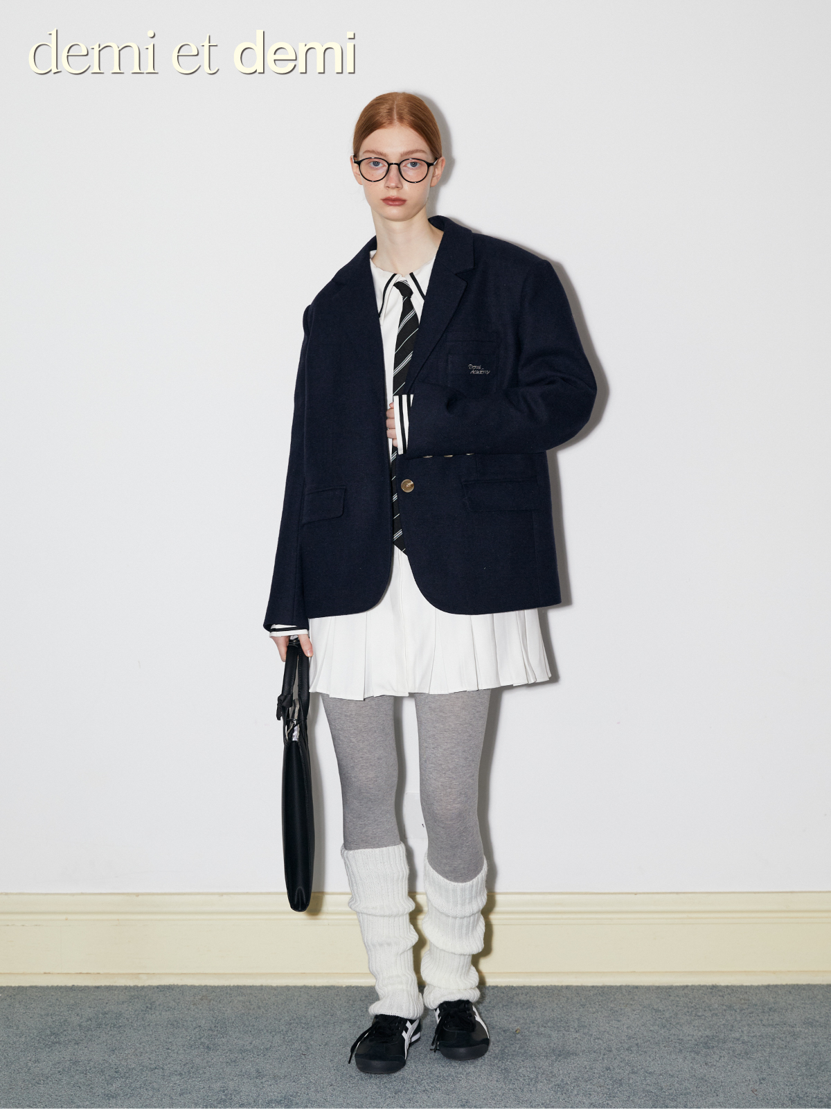 羊毛混纺西装demietdemi复古