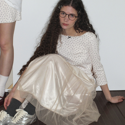 demi et demi500 Day of Summer春日芭蕾朦胧轻盈网纱花苞半裙