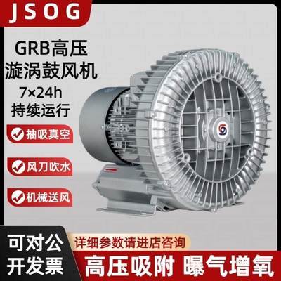 GRB510-H008高压漩涡气泵工业用炉850W塑胶押出机变频高压风机