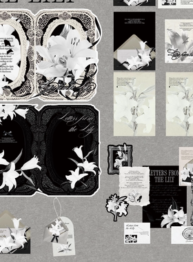 「百合信函」｜独家｜现货｜哑膜异型折页/卡头/卡背/贴纸包