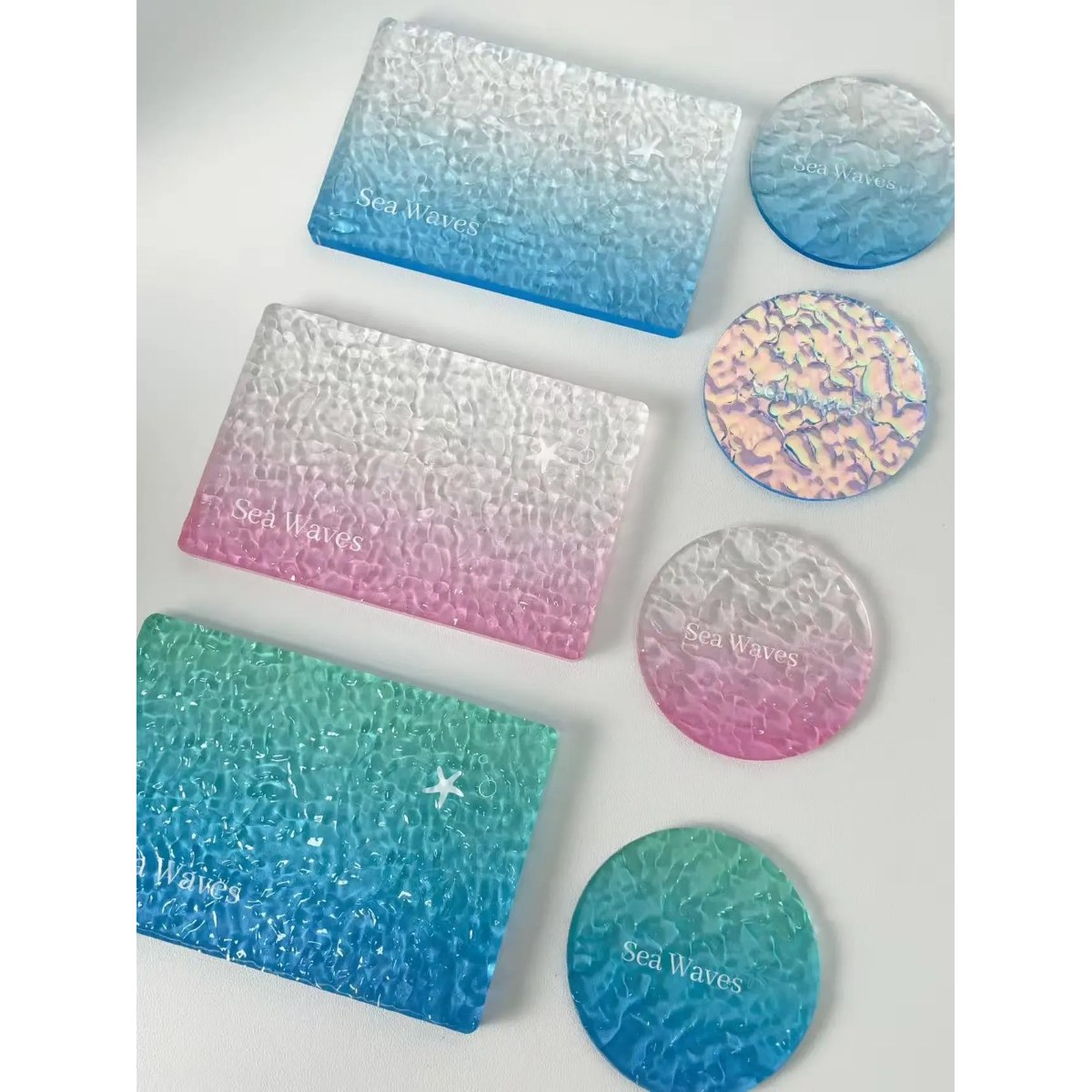 亚克力托盘/杯垫/渐变/水波纹/文创产品
