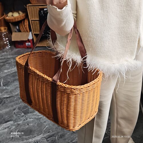 菜篮子手工编织防霉防潮大容量