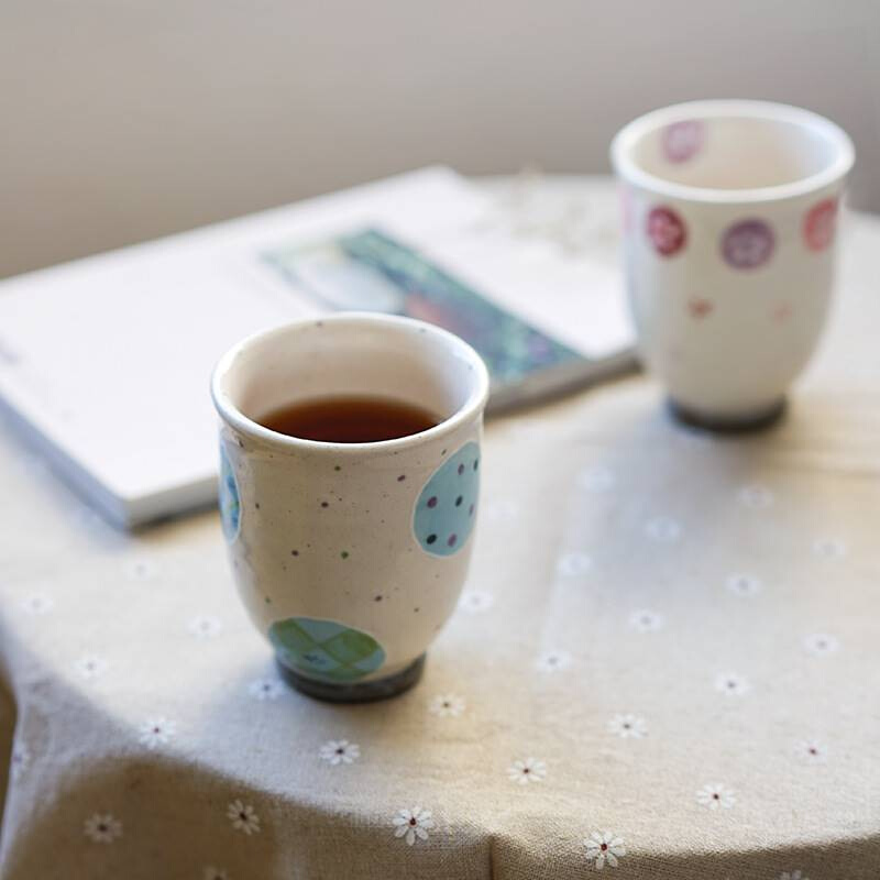 日本进口灶师画梦汤吞杯陶瓷茶杯主人杯品茗杯日式复古水杯子