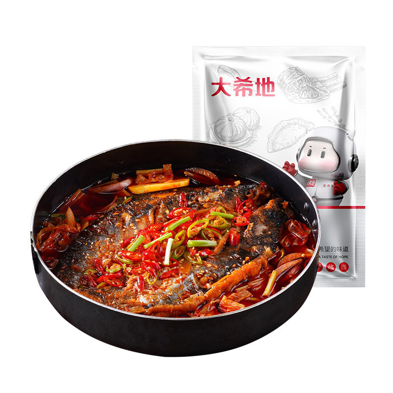 大希地烤鱼半成品香辣蒜香加热即食品懒人水煮鱼预制菜