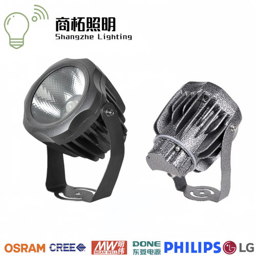 户外防水COB圆形LED投光灯