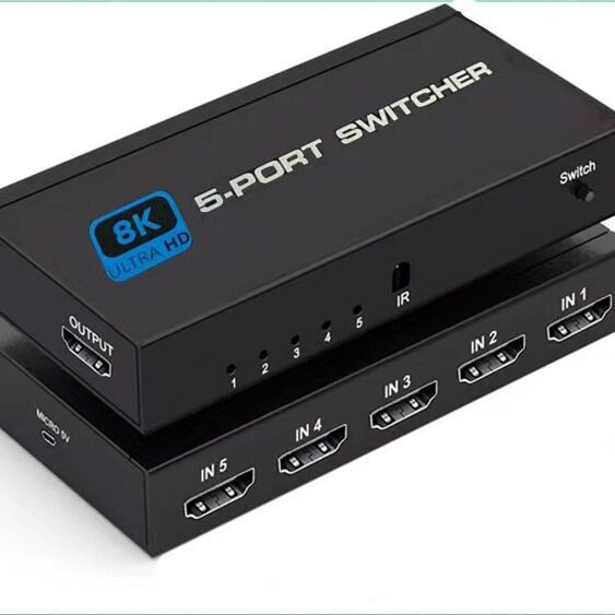 hdmi 2.1切换器五进一出8K@60hz清切换器支持4K120HZ高刷新率