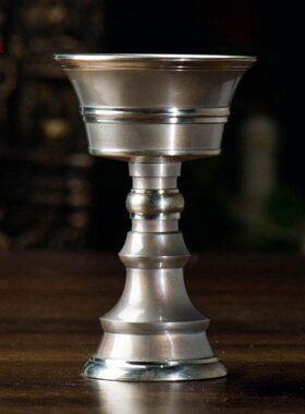 佛具光面酥油灯青 台灯用品铜尼泊尔酥油蜡烛8cm底座座