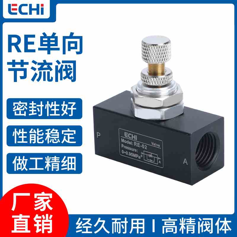 单向节流阀RE-01/02/03/04流量控制阀空气调速阀调节阀