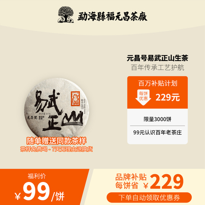 【品牌福利】2019年易武丁家寨百年老树春茶正山纯料普洱生茶357g