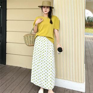 宽松大码 2025透气舒适棉绸半身裙女士睡衣家居服夏季 透气长裙