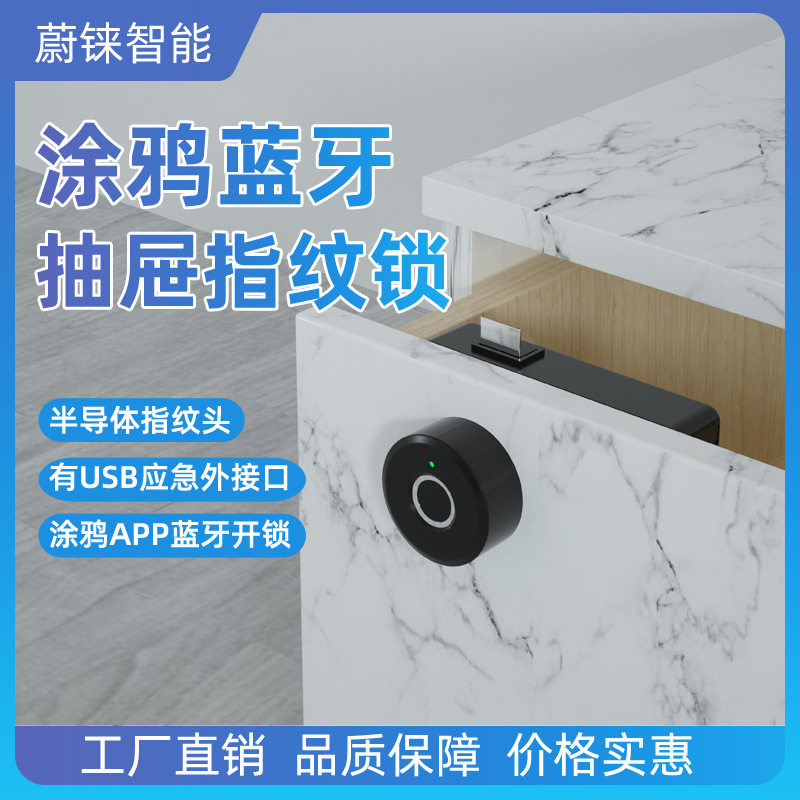 涂鸦指纹智能抽屉柜门锁