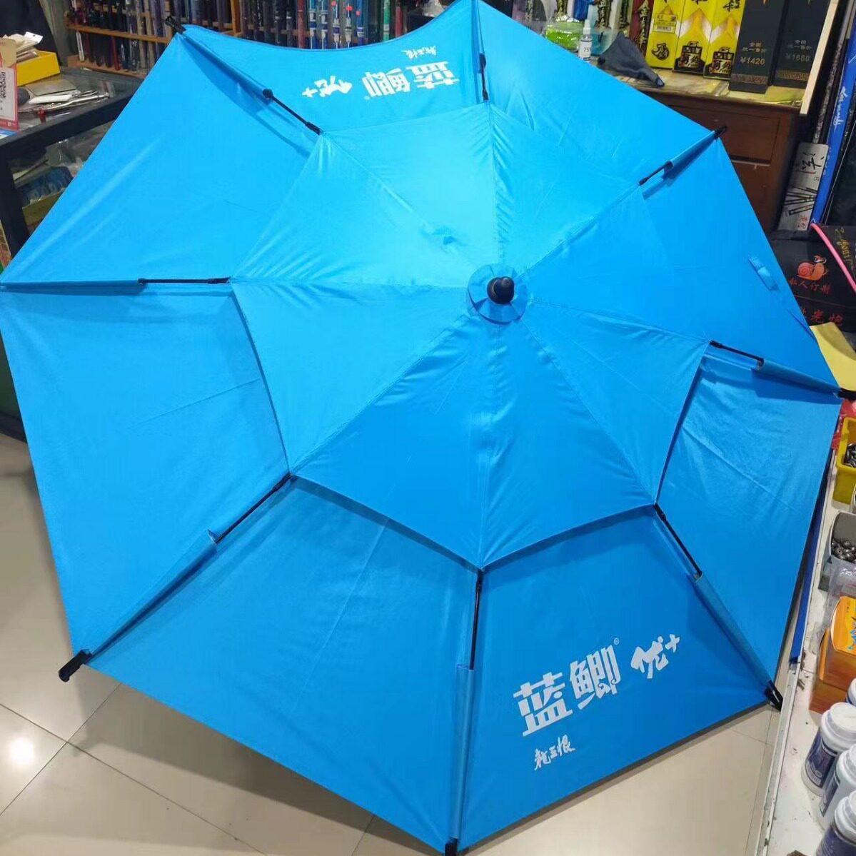 龙王恨 钓鱼伞双层万象伞2米黑胶伞雨伞钓鱼伞