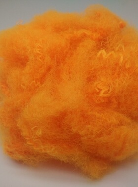 桔黄色 6D51 短纤维 丝 福优思短纤超市 来样核价 少量现货一包起