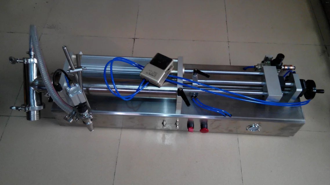 卧式气动液体、膏体灌装机 半自动三通自吸灌装机 厂家直
