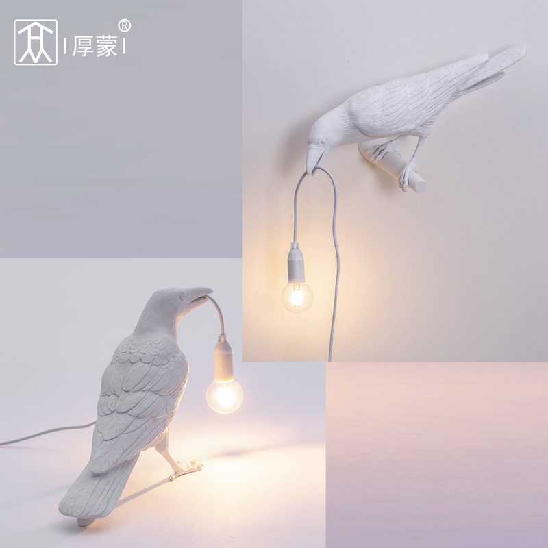 后现代轻奢北欧吉祥鸟LED壁灯