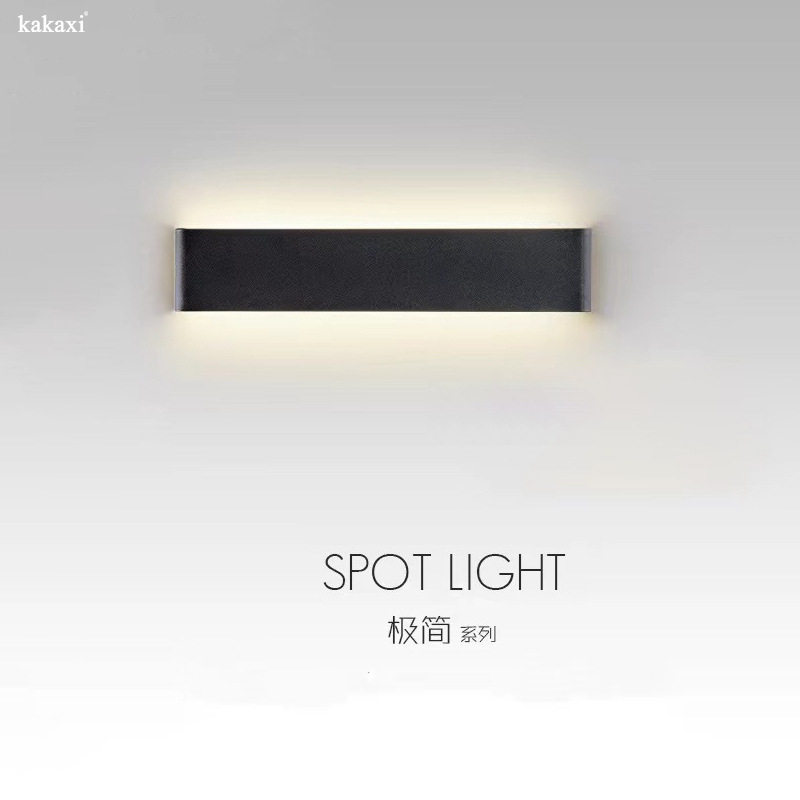 极简LED长条壁灯铝材卧室过道