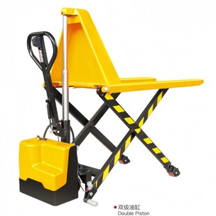 1.5吨高升程搬运车剪叉式高起升手动液压叉车组装升降作业感应