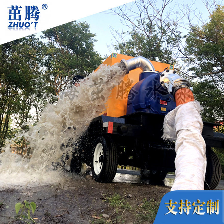 上海6寸8寸300立方强自吸式移动排污泵车 窨井清污柴油机水泵现货