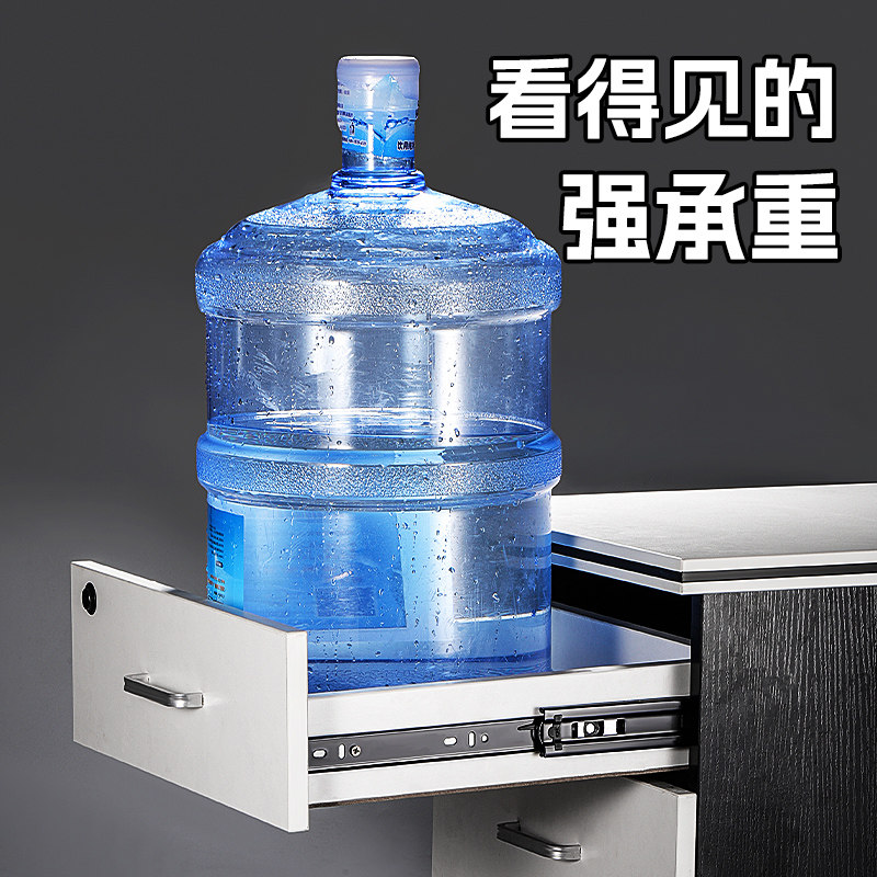 ?抽屉滑道缓冲轨道阻尼橱柜反弹导轨三节静音电脑键盘托架滑轨加