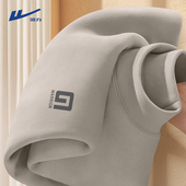 半高领内搭保暖抓绒衣加绒加厚复古长袖 回力德绒打底衫 男冬季 t恤Y