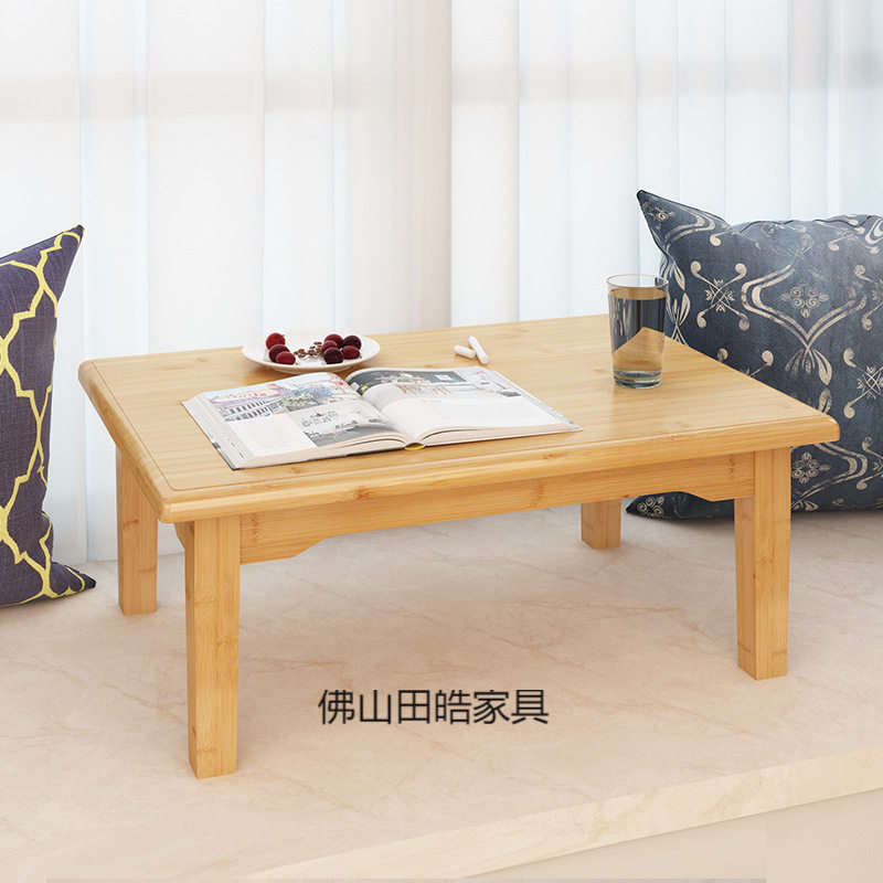 榻榻米小桌子竹炕桌农村老式家用实木坐地吃饭矮桌飘窗茶几写字桌