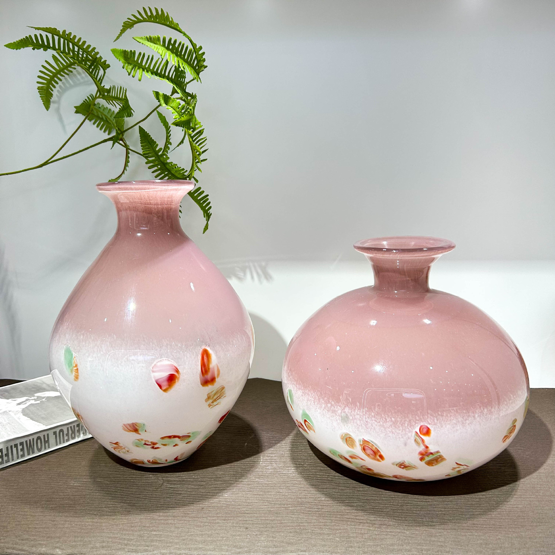 轻奢彩色高级感玉质琉璃花瓶家居软装酒店民宿水培插花摆件装饰