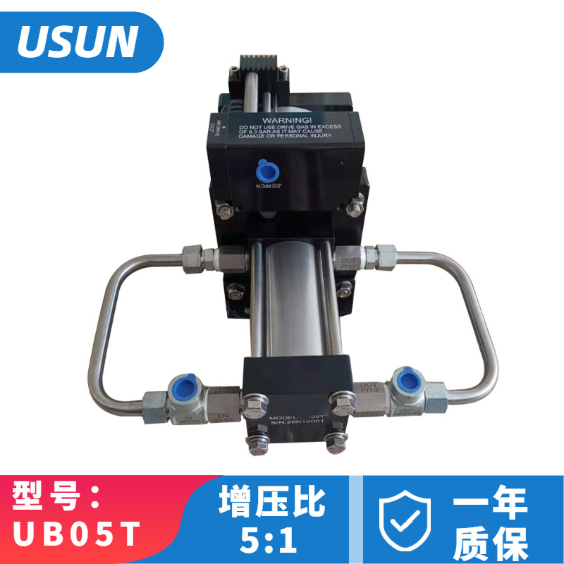 5倍气驱气体增压器16 KGS真空5倍循环泵气动气体增压泵增压阀