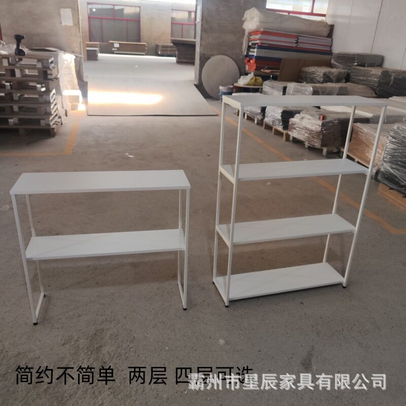 北欧轻奢三层层架小型铁艺简约沙发后条几家用厨房收纳置物架窄条