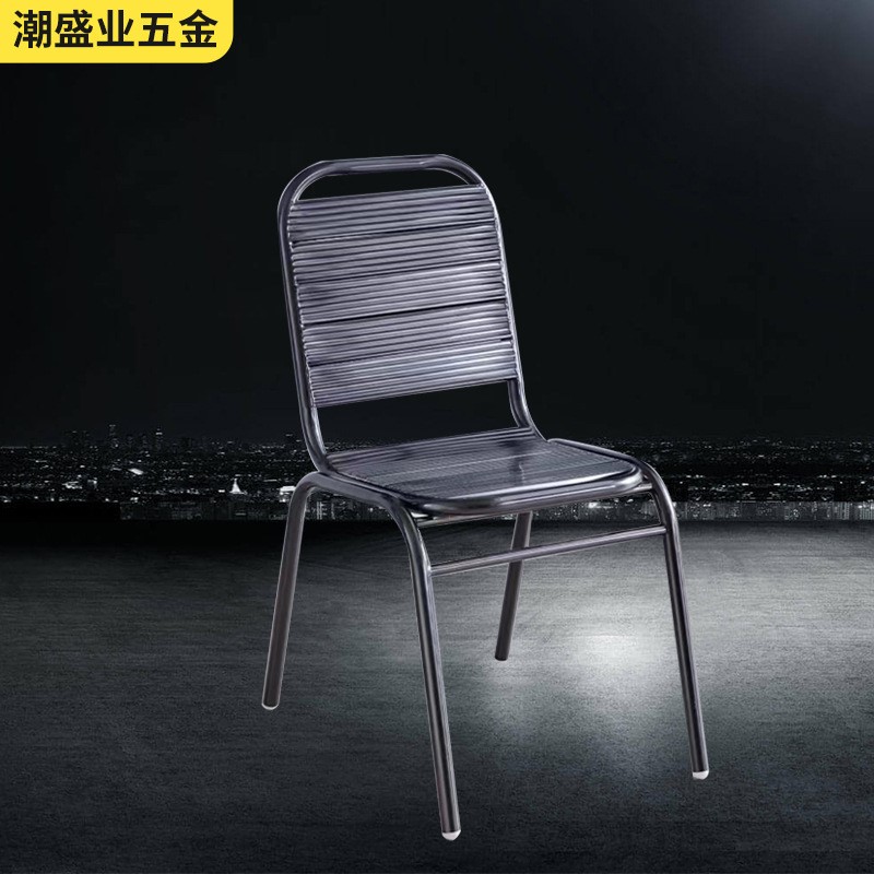 不锈钢无扶手板椅餐椅欧式经济型十板椅室外成人休闲靠背椅直销