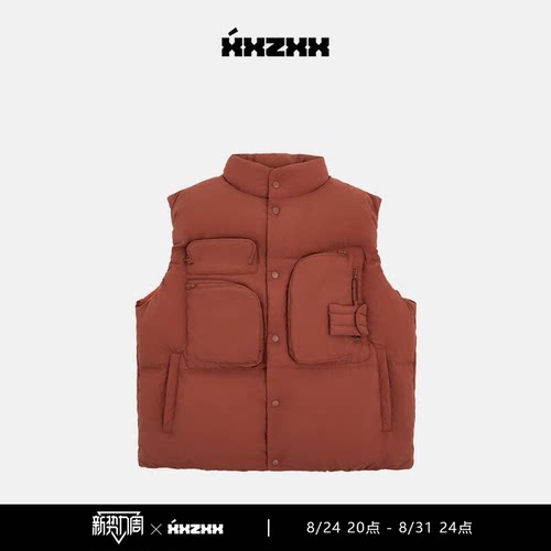 XXZXX潮牌羽绒马甲复古百搭马夹