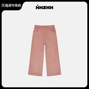 宽松长裤 新款 男女潮牌童装 秋季 1303 亲子装 XXZXX直筒灯芯绒休闲裤