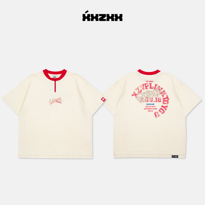 XXZXX潮牌字母印花短袖T恤男女款