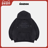 连帽卫衣宽松水洗做旧男女潮牌童装 亲子装 秋季 XXZXX美式 新款 0288