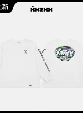 XXZXX长袖T恤涂鸦男女同款潮牌童装亲子装 2026年春季新款 2106